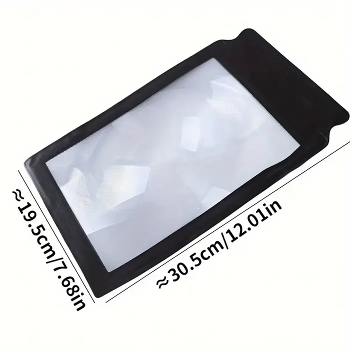 Loupe grossissante 3X de grande taille - Aide à la lecture portable à vision complète pour les perso