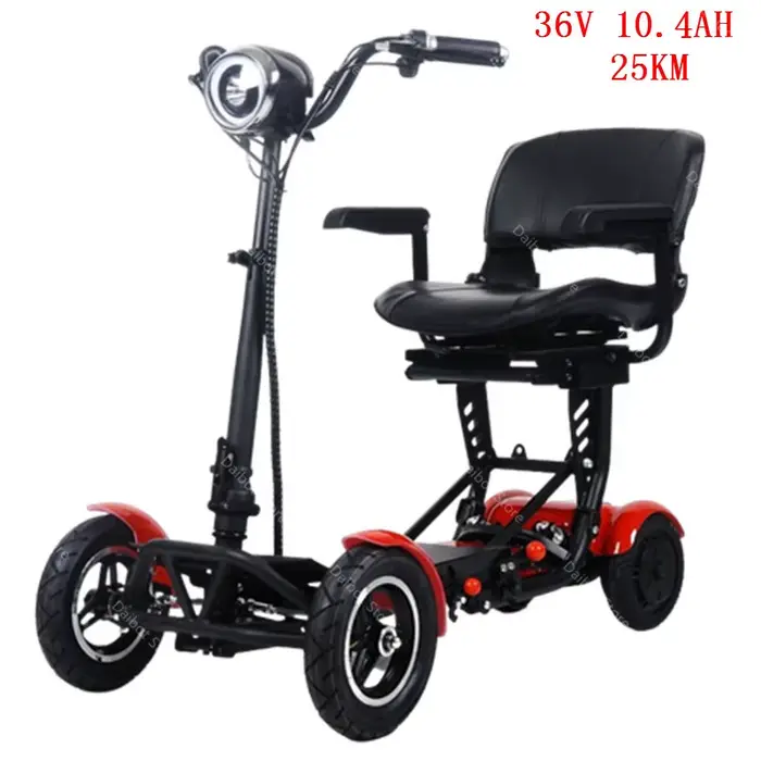 Scooter électrique de voyage léger pour femmes 500W 36V Scooters de mobilité 4 roues pliantes avec a