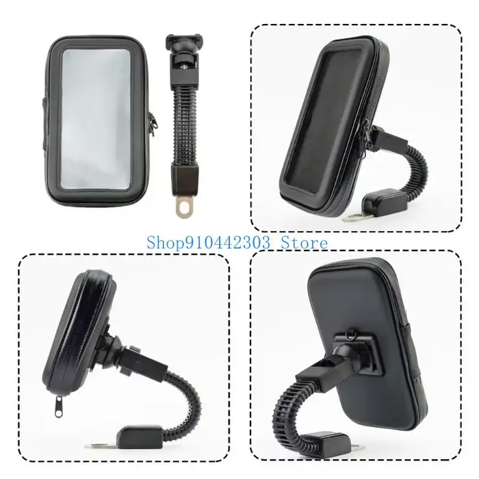 Support téléphone L4MD pour les scooters Sterproping sécurisé Hold Pu Phone Storage
